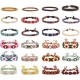 24pcs Men Women Linen Hemp Cords Wood Beads Ethnic Tribal Bracelets Leather Wristbands Friendship Bracelet For Men Women